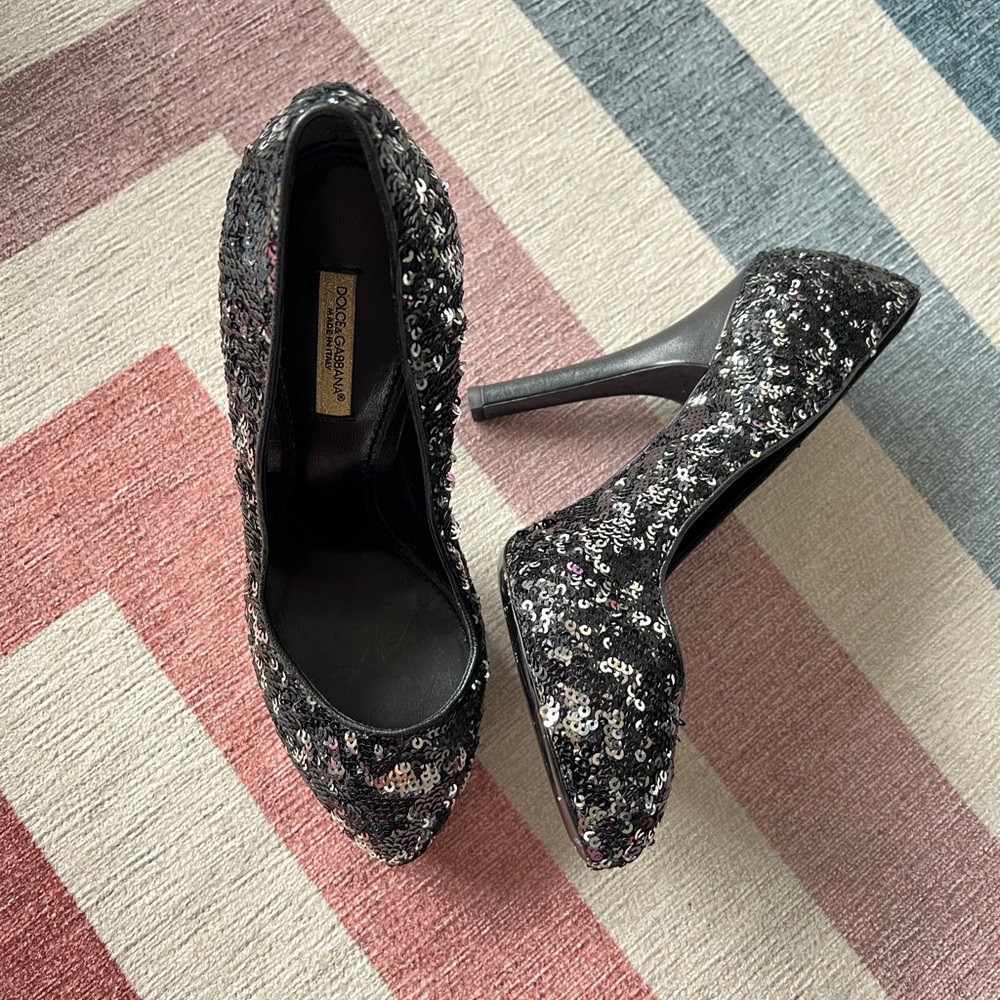 Dolce & Gabbana sequin heels